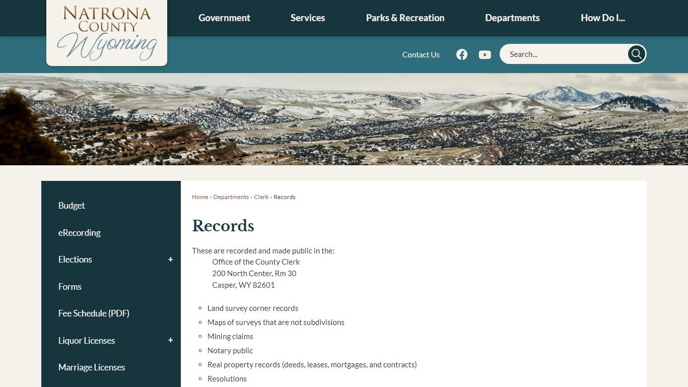 Records | Natrona County, WY